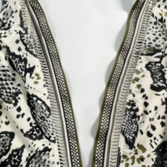 Ted Baker S Womens Babita Snakeskin Print Swimsuit Deep V Pool Resort *flaw - Picture 12 of 12